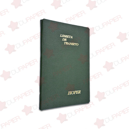 Libreta de Tránsito Hoper de 90 hojas.