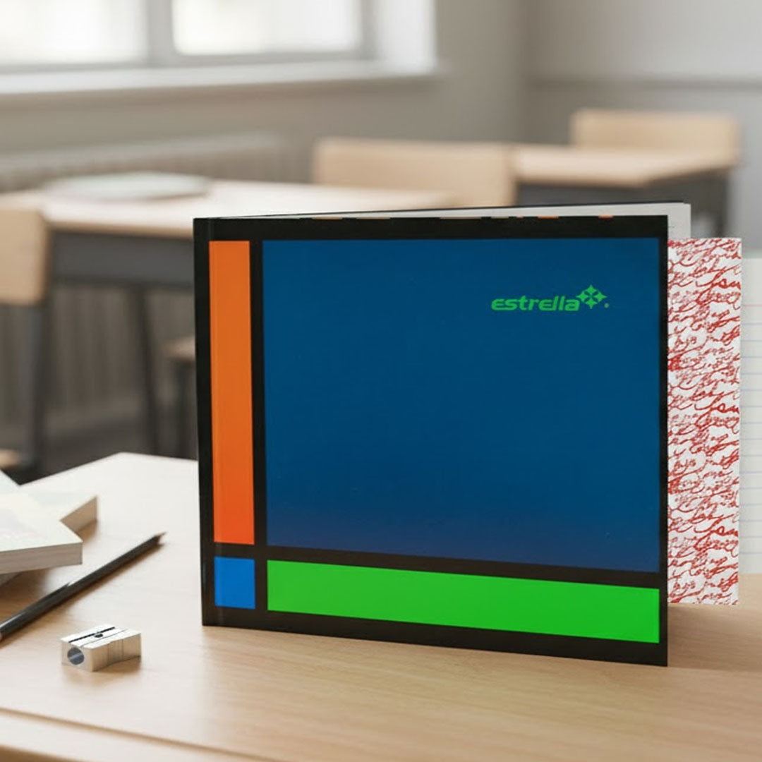 Libreta estrella forma italiana de 96 hojas.