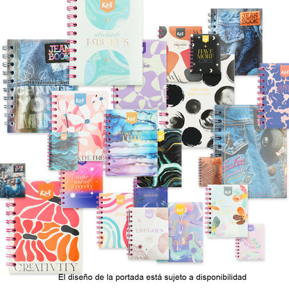 Libreta pocket raya con figura con 80 hojas.