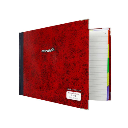 Libro Florete Forma Italiana rayado 0124 con 96 hojas.
