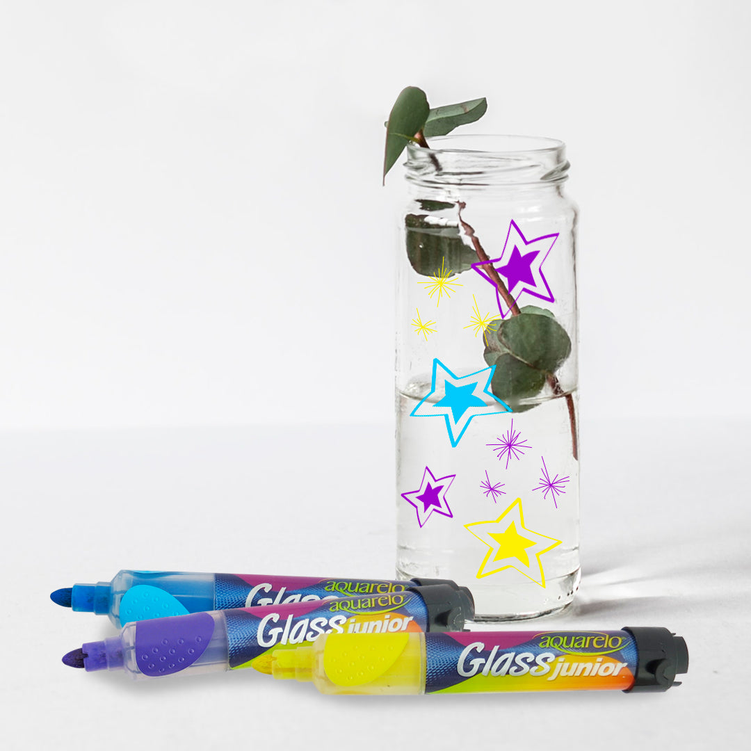 Marcador aquarelo glass junior con 8 piezas.