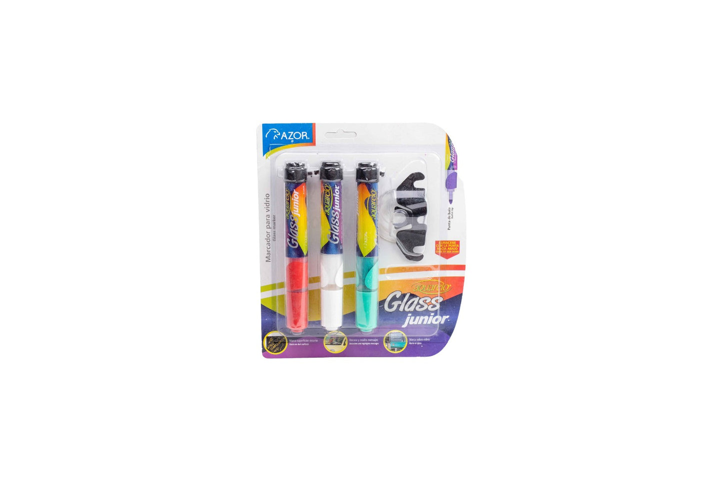 Marcador aquarelo glass junior con 8 piezas.
