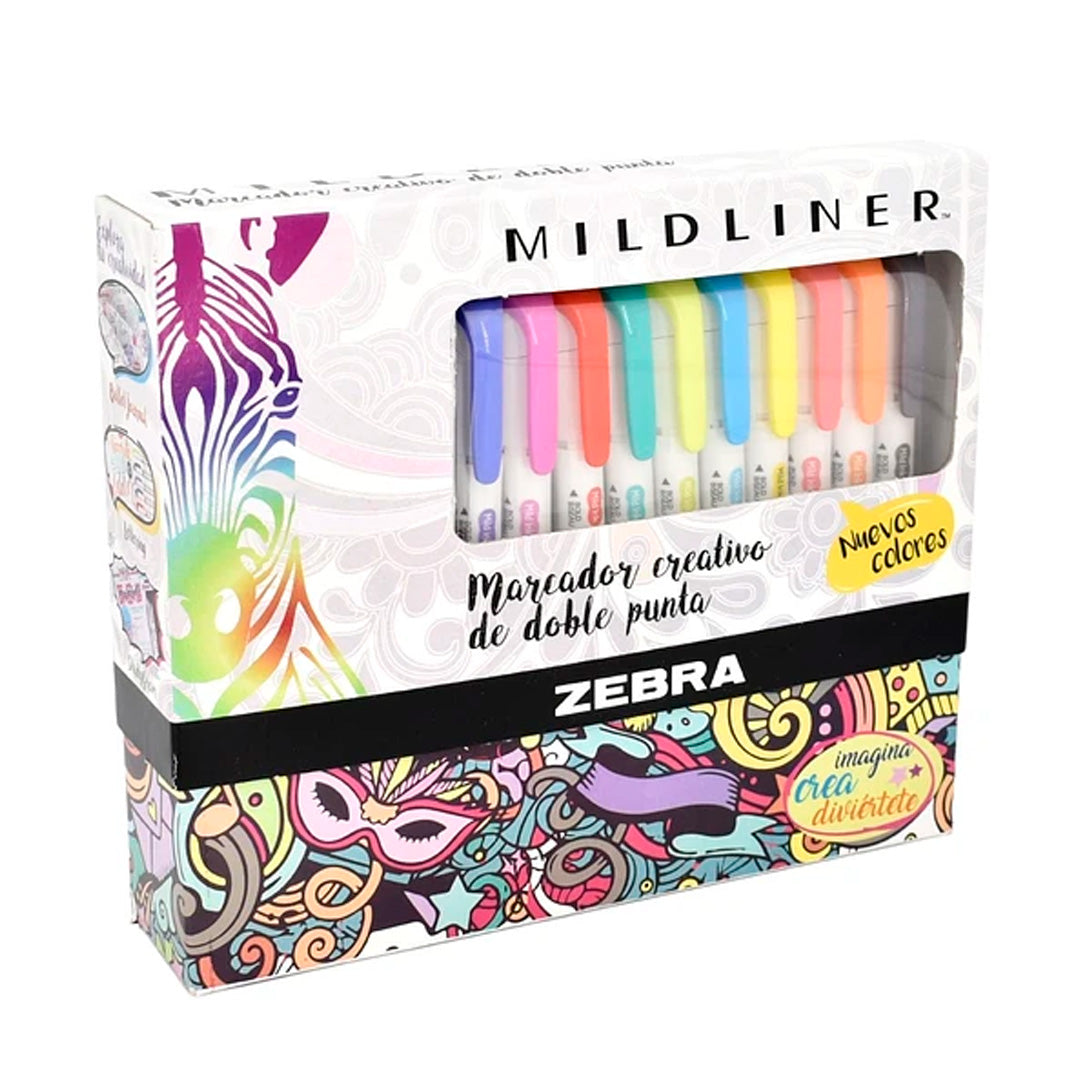 Marcadores Zebra Mildliner doble punta