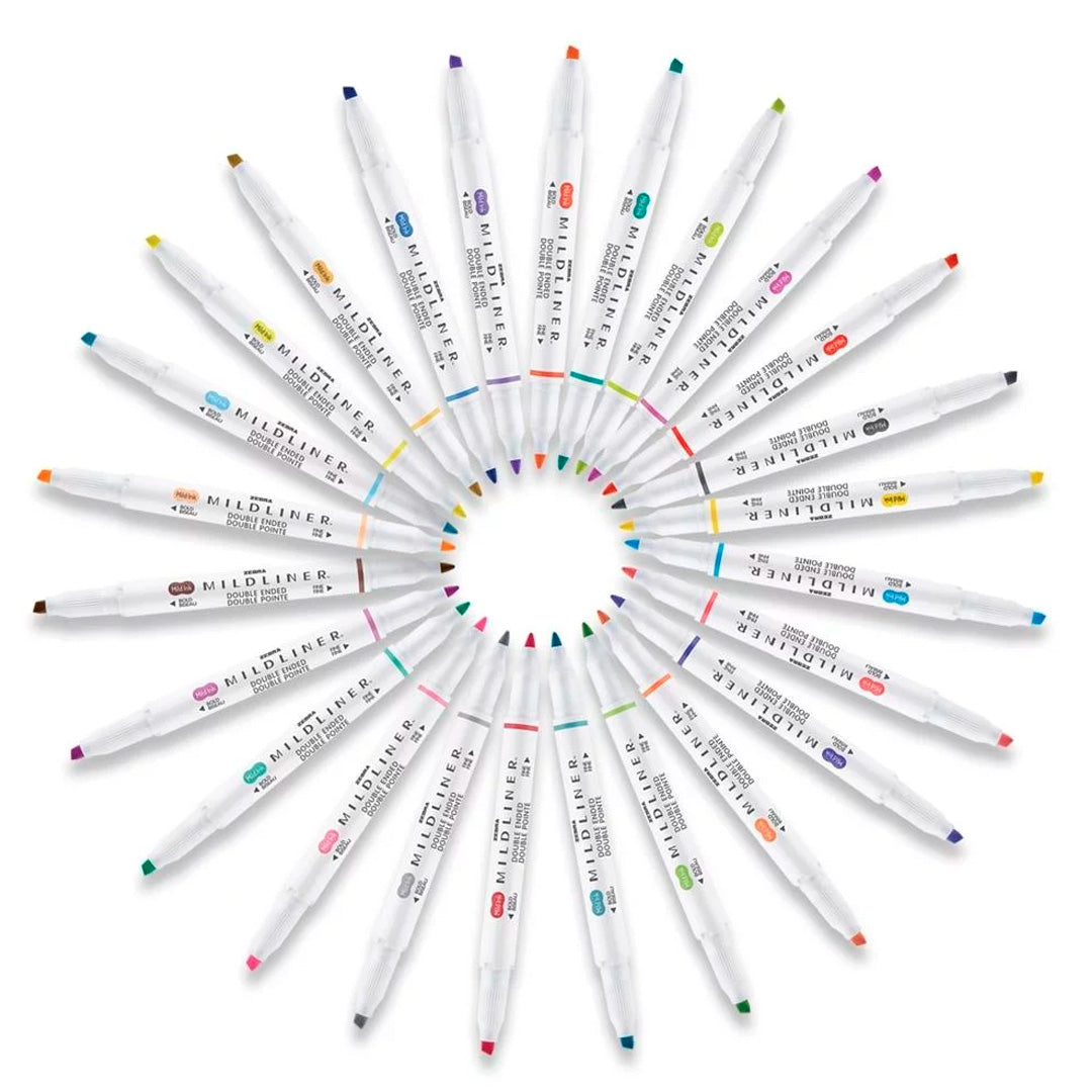 Marcadores Zebra Mildliner doble punta