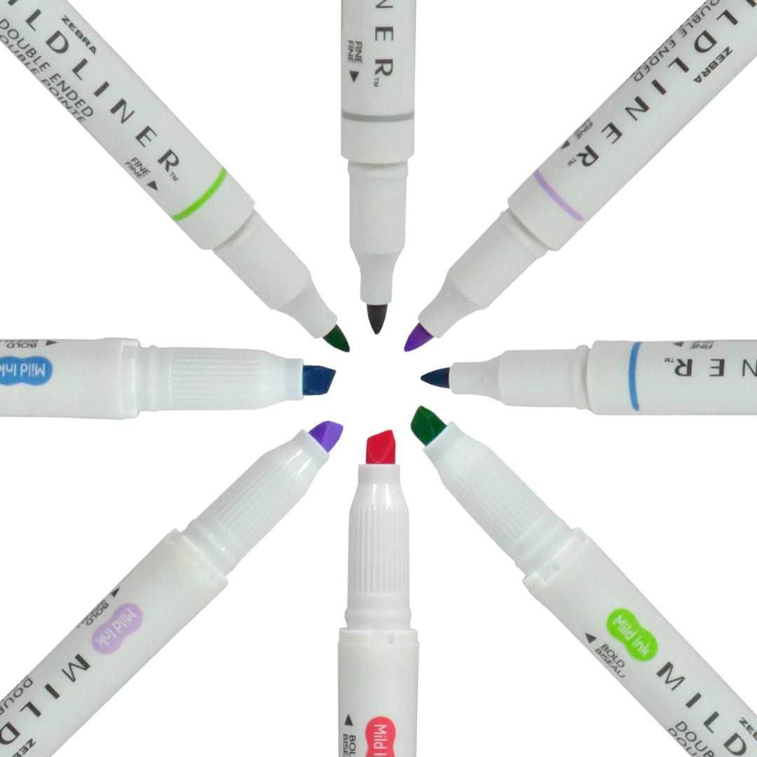 Marcadores Zebra Mildliner doble punta