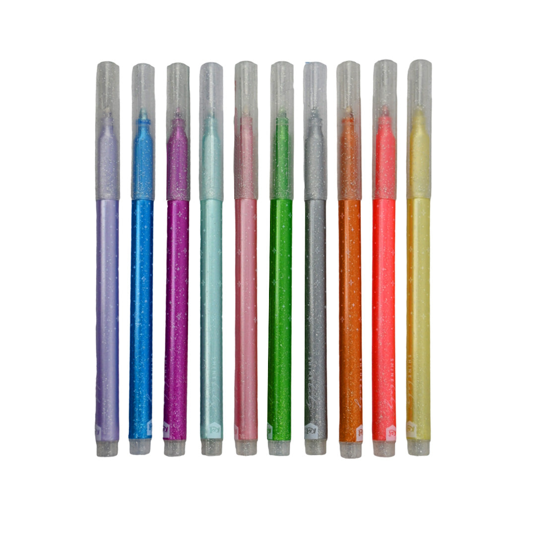 Marcadores Kiut Glitter con 10 piezas