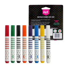 Marcadores Grafigel Kiut con 8 piezas