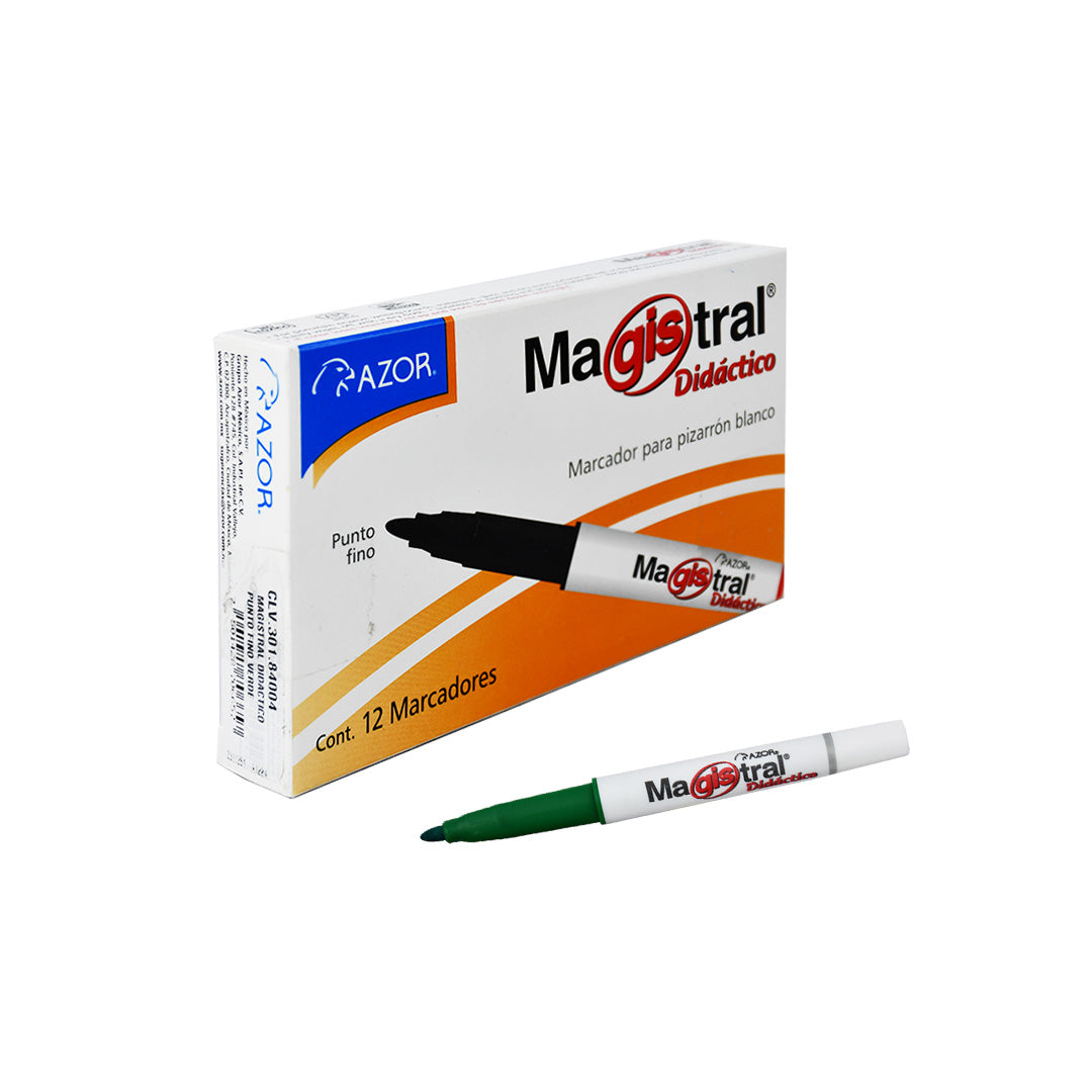 Marcador magistral didáctico fino con 12 piezas