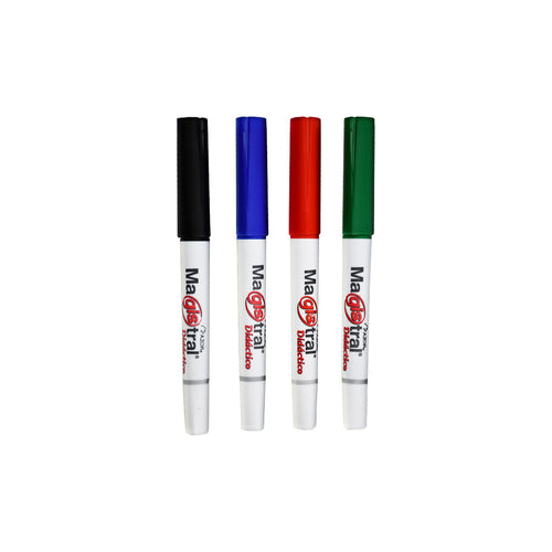 Marcador magistral didáctico fino con 4 piezas