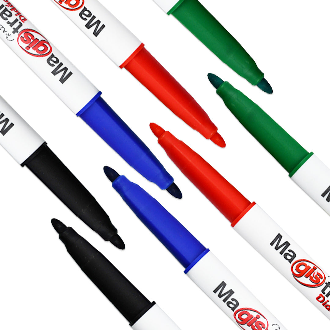 Marcador magistral didáctico fino con 4 piezas