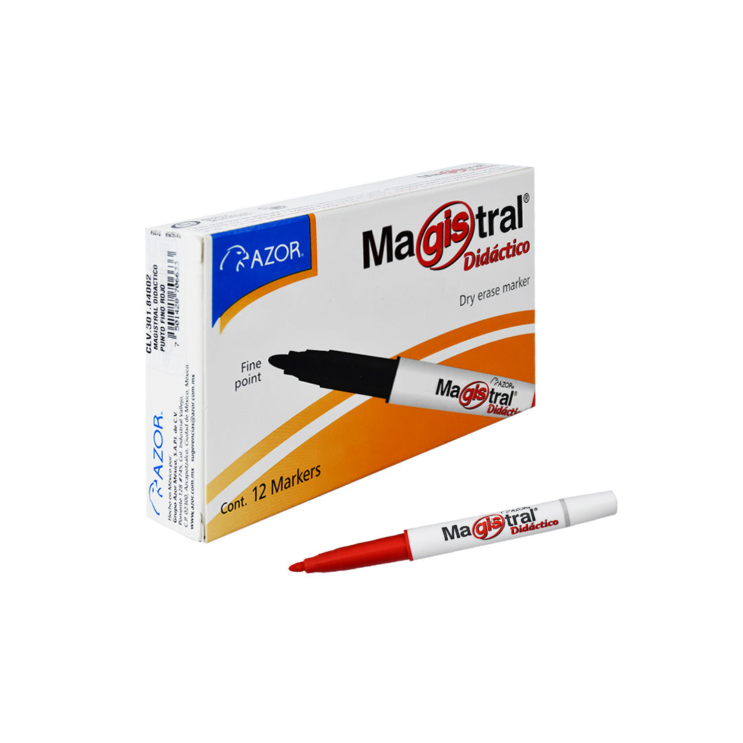 Marcador magistral didáctico fino con 12 piezas