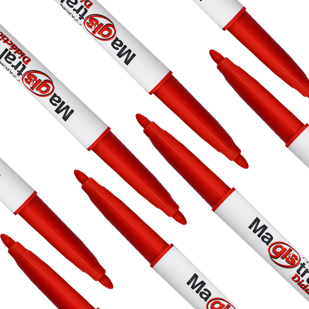 Marcador magistral didáctico fino con 12 piezas