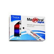 Marcador Azor para pizarrón magistral digital con 4 piezas