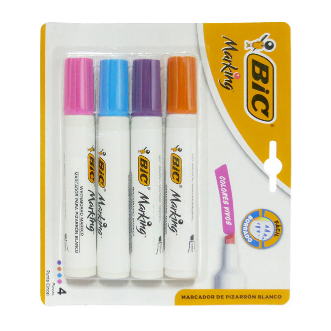 MARCADOR PARA PIZARRON TONOS PASTEL ESTUCHE CON 4 PZS