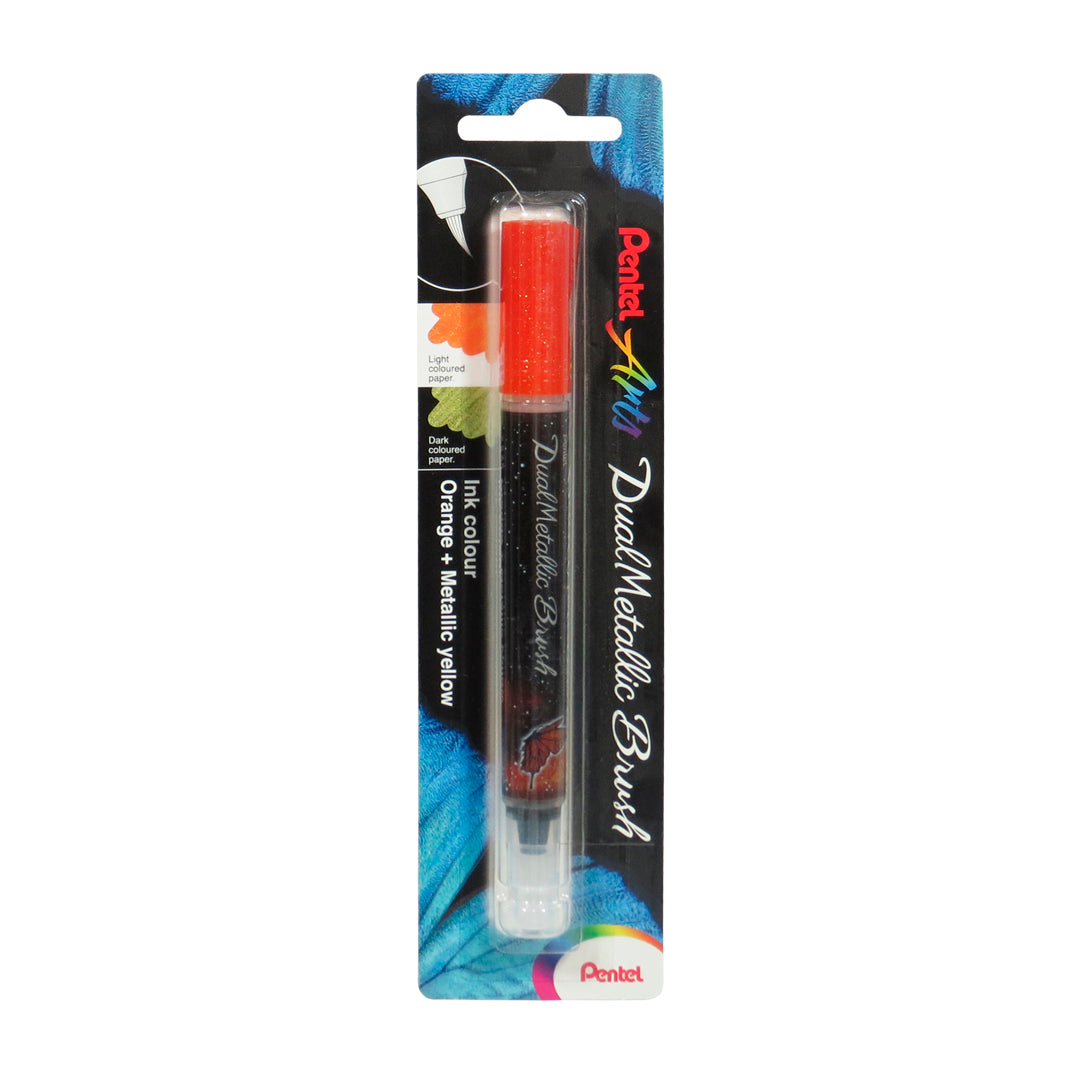 Marcador Pentel dual metallic brush