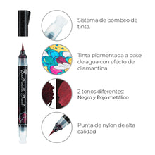 Marcador Pentel dual metallic brush