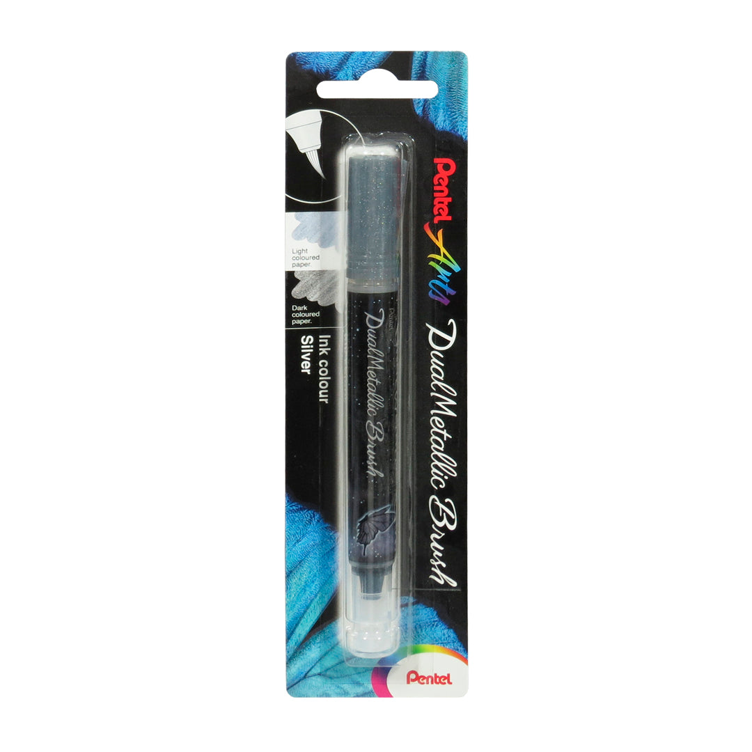 Marcador Pentel dual metallic brush