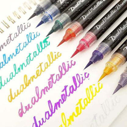 Marcador Pentel dual metallic brush