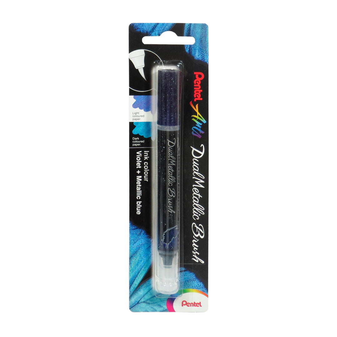 Marcador Pentel dual metallic brush