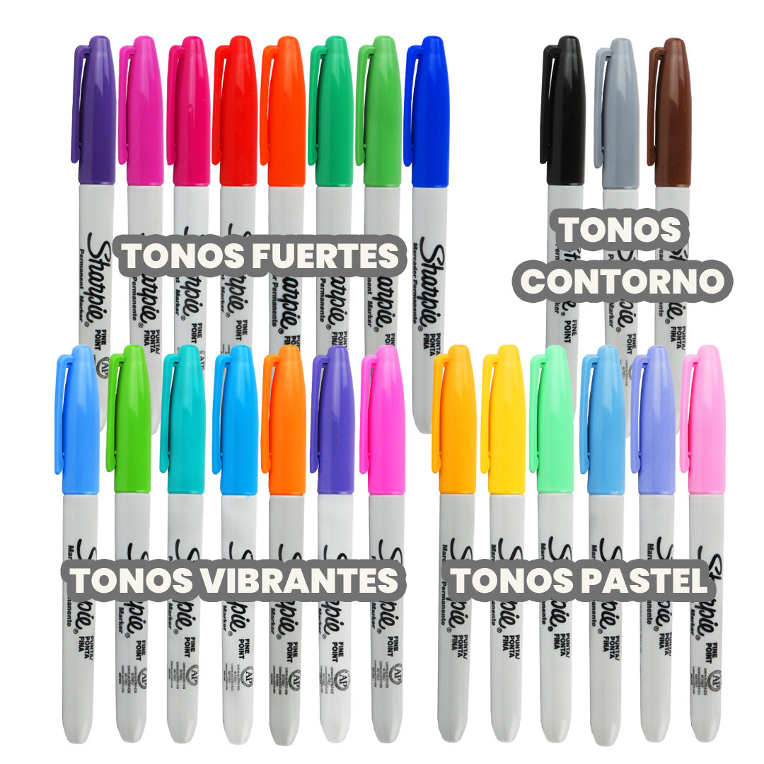 Marcador permanente Sharpie colores surtidos 24 piezas