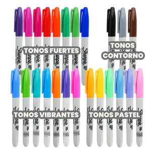 Marcador permanente Sharpie colores surtidos 24 piezas