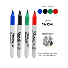 Marcador permanente Sharpie fine con 4 piezas