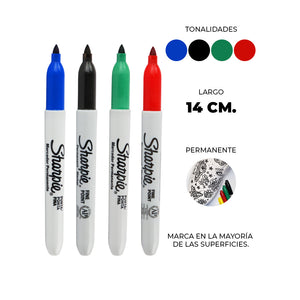 Marcador permanente Sharpie fine con 4 piezas