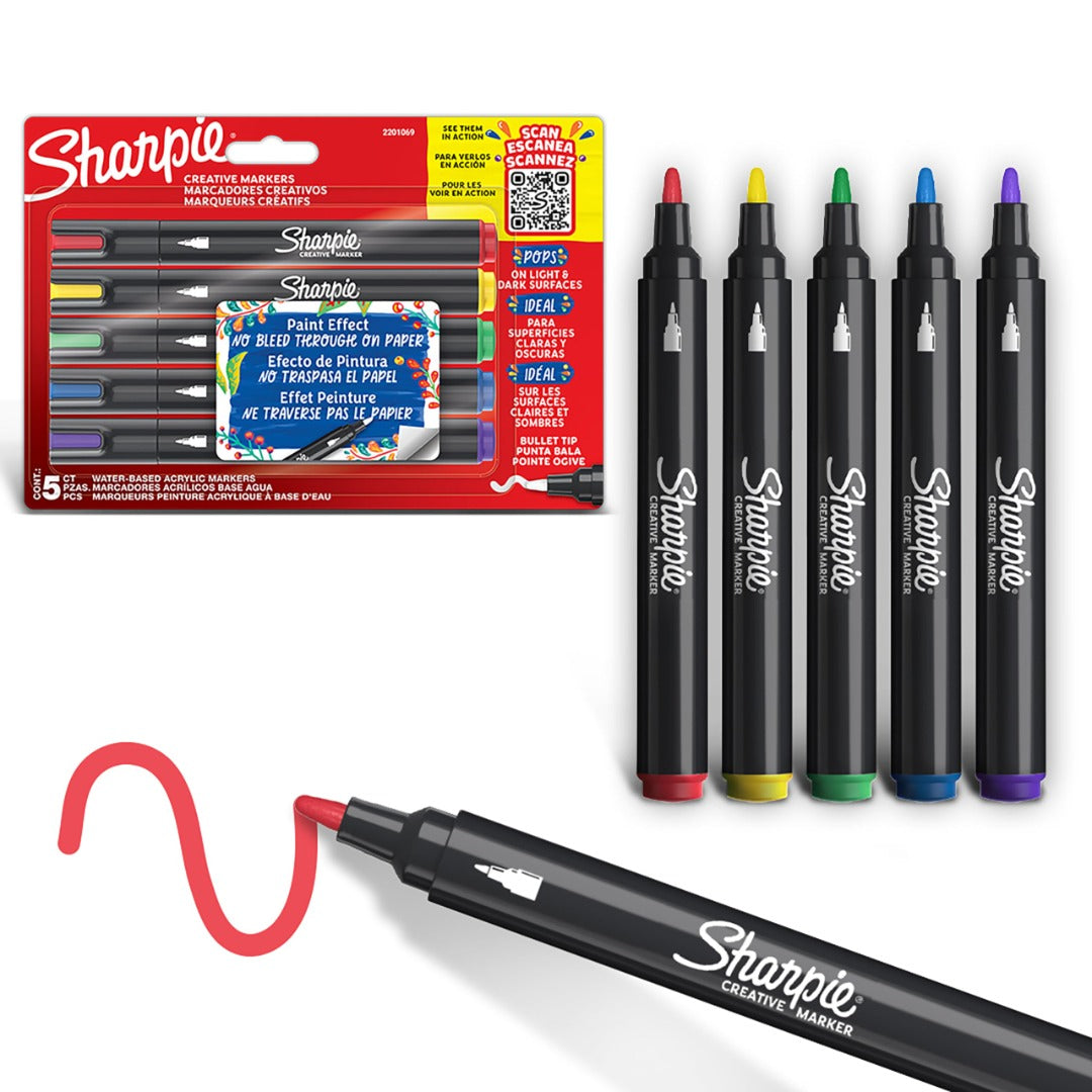 Marcador Sharpie Punta Bala Colores surtidos