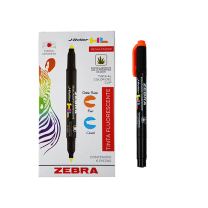 Marcatexto Zebra J-Roller HL Resaltador Duo