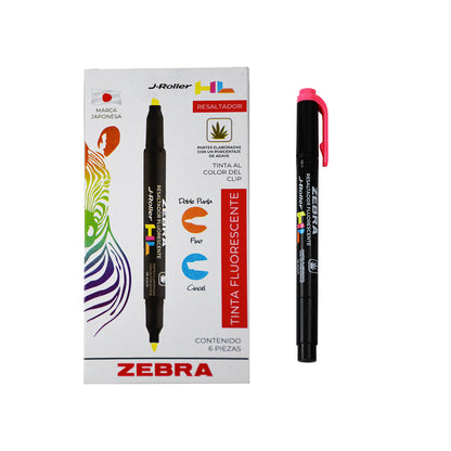Marcatexto Zebra J-Roller HL Resaltador Duo