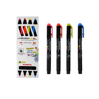 Marcatexto Zebra J-Roller HL Resaltador Duo Colores Surtidos Estuche 4 piezas