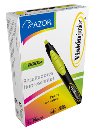 MARCATEXTO VISION JR AMARILLO CAJA CON 12 PIEZAS