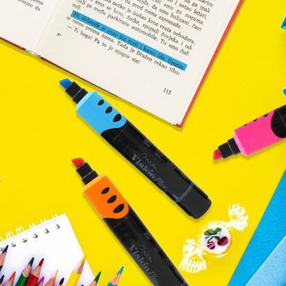 Marcatextos resaltador Azor Visión plus con 5 piezas