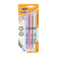 Marcatextos Marking Bic colores pastel con 3 piezas