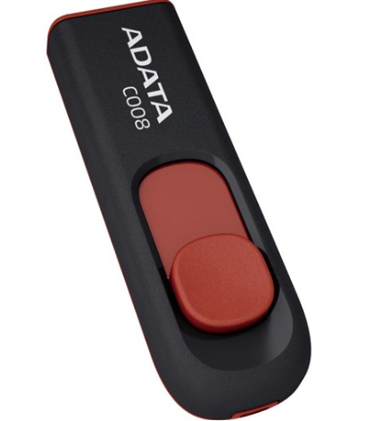 MEMORIA ADATA USB 32 GB COLOR NEGRO CON ROJO RETRACTIL