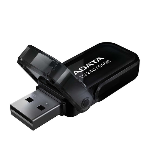 MEMORIA USB ADATA 64GB 2.0 AUV240 NEGRA AUV240 64G RBK