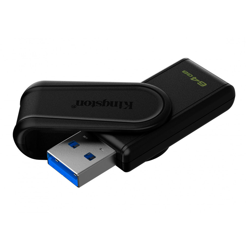 MEMORIA USB KINGSTON EXODIA DTXS/64GBUSB-A 3.0, NEGRO