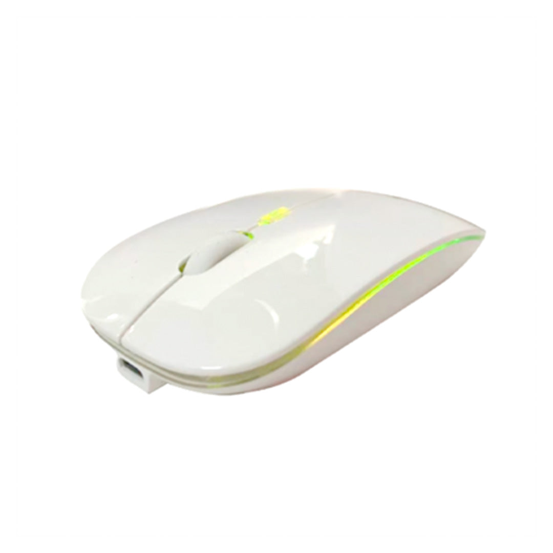 MOUSE NEXTEP INALÁMBRICO RECARGABLE DELGADO/SILENCIOSO RGB 1600 DPI COLOR BLANCO