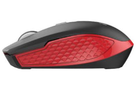 Mouse Nextep alámbrico NE-413NR switch óptico negro con rojo.