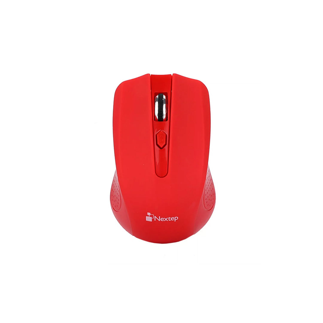 Mouse Nextep inalámbrico NE-411 óptico rojo.