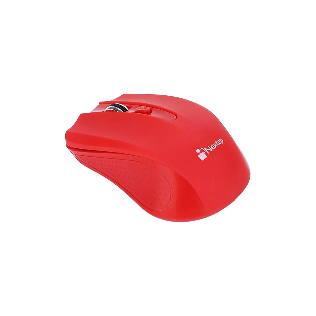 Mouse Nextep inalámbrico NE-411 óptico rojo.