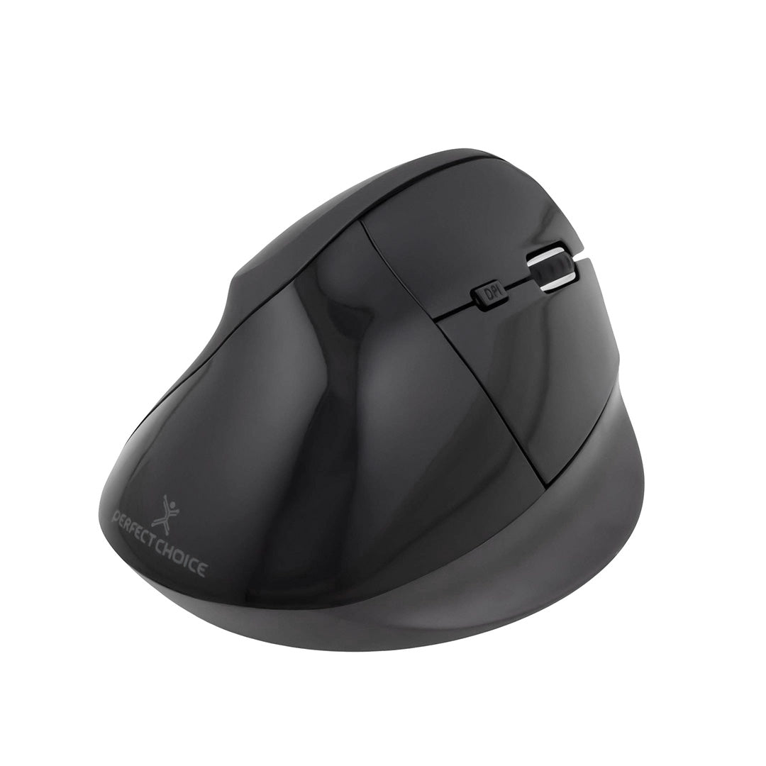 Mouse vertical perfect choice ergonómico negro PC-044895.
