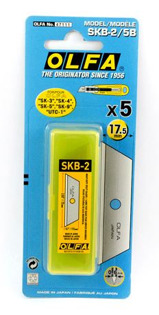 Repuesto navaja para cutter SKB-2 17.5 mm paquete con 5 pzas.
