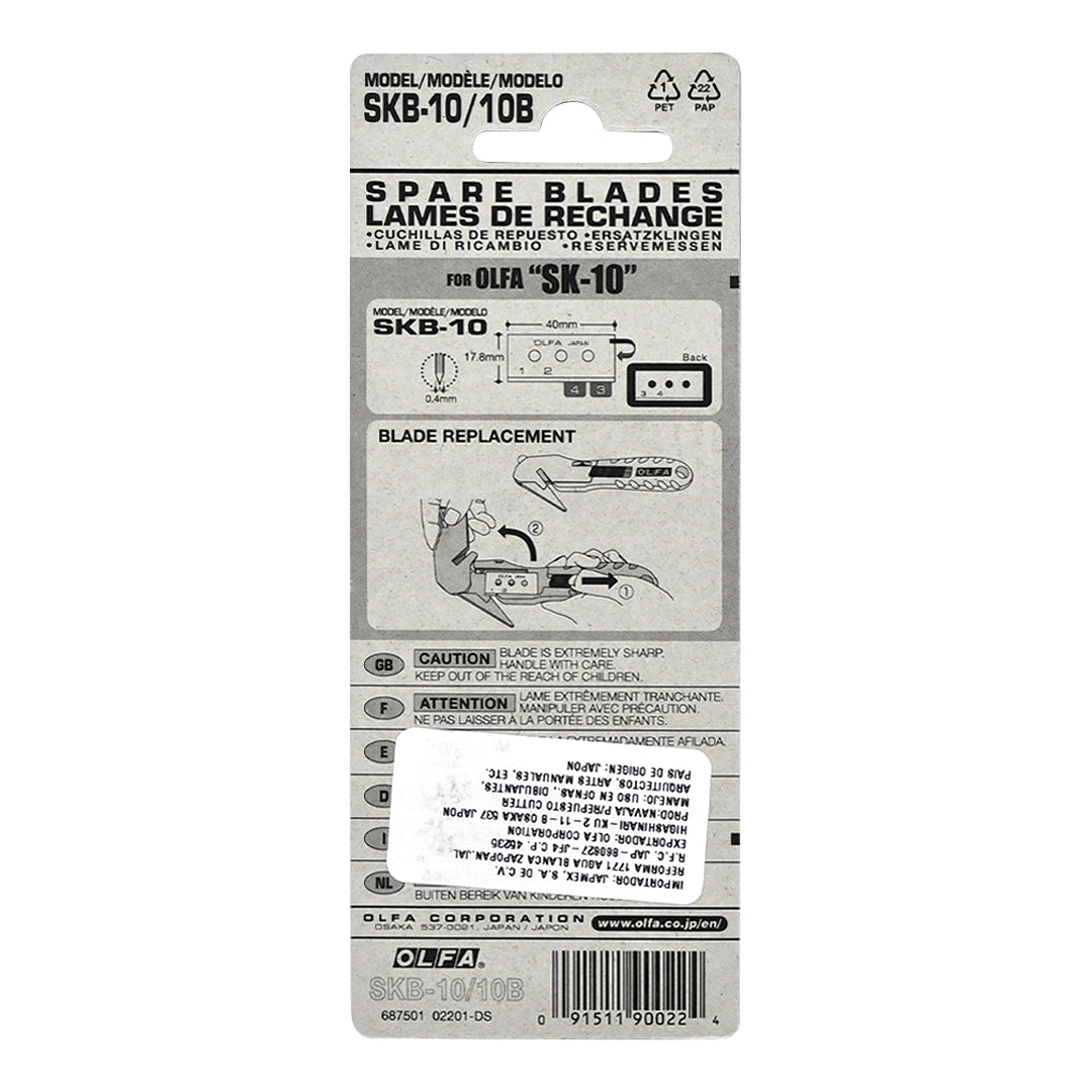 Navaja para cutter hb-5b 25mm paquete con 5 pzs