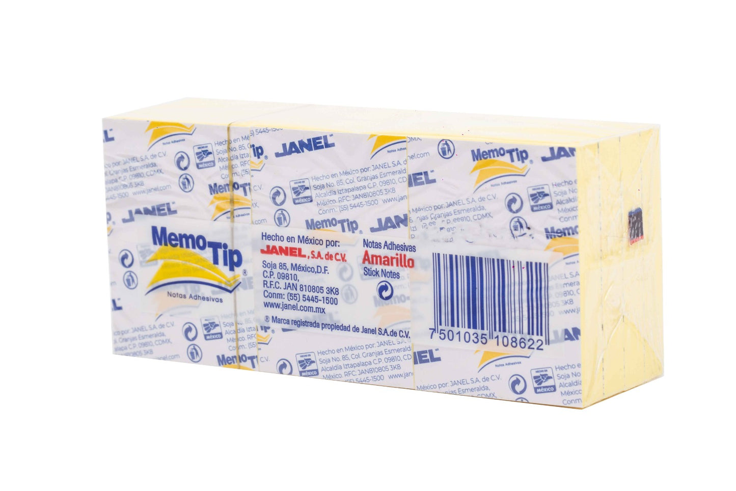 Notas Adhesivas Janel Memo Tip 3.81 cm x 5.08 cm de 100 hojas.