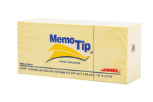 Notas Adhesivas Janel Memo Tip 3.81 cm x 5.08 cm de 100 hojas.