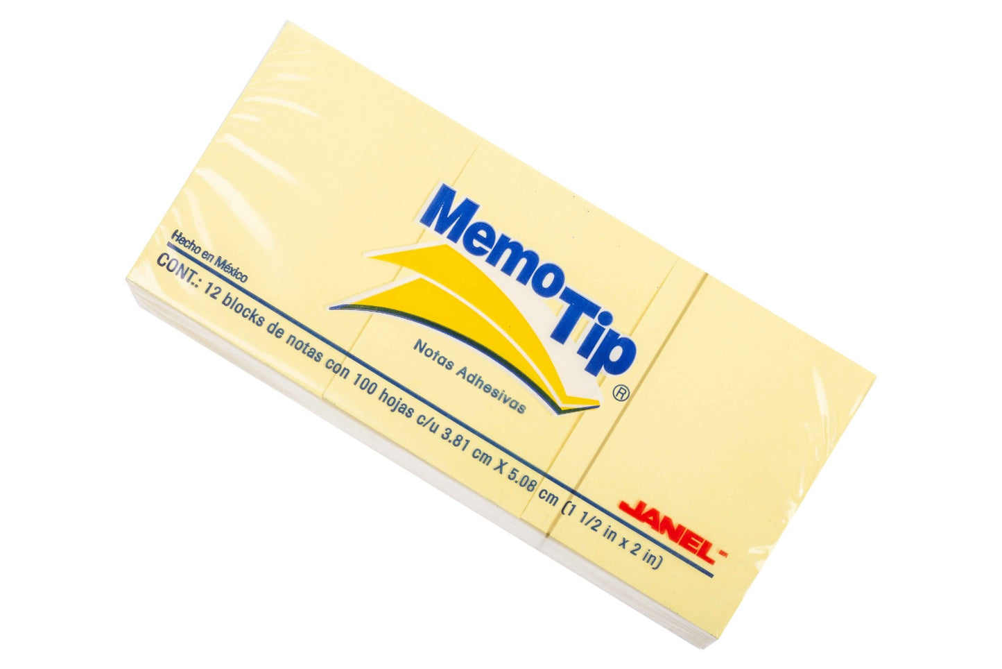 Notas Adhesivas Janel Memo Tip 3.81 cm x 5.08 cm de 100 hojas.