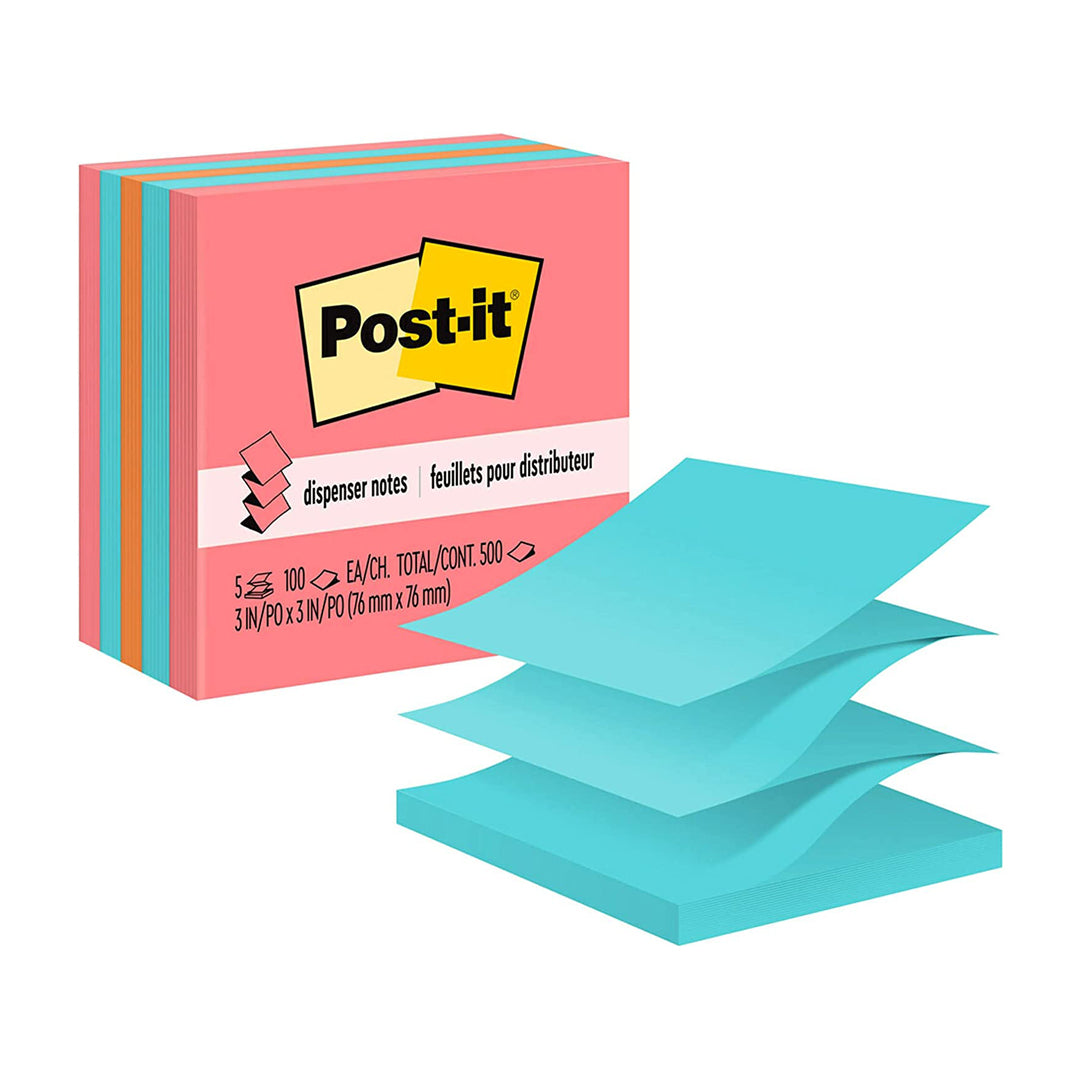 Notas Adhesivas 3M Post-It Pop-Up neón 7.6 cm x 7.6 cm 100 hojas.