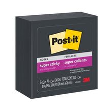 Post-it notas adhesivas súper sticky negro 3" x 3".