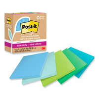 Post-it notas adhesivas super sticky oasis 3" x 3".